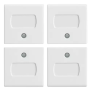 Quattro mezzi tasti 1M etichetta bianco - Vimar R14841.5