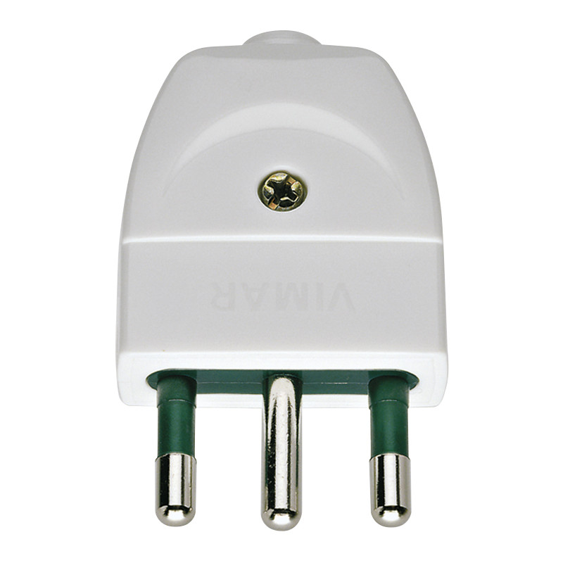 Spina 2P+T 16A S17 assiale bianco - Vimar 00202.B