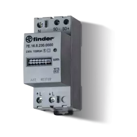 CONTATORE ENERGIA MECC. MONOFASE 65A 35MM - FINDER 7E1682300010