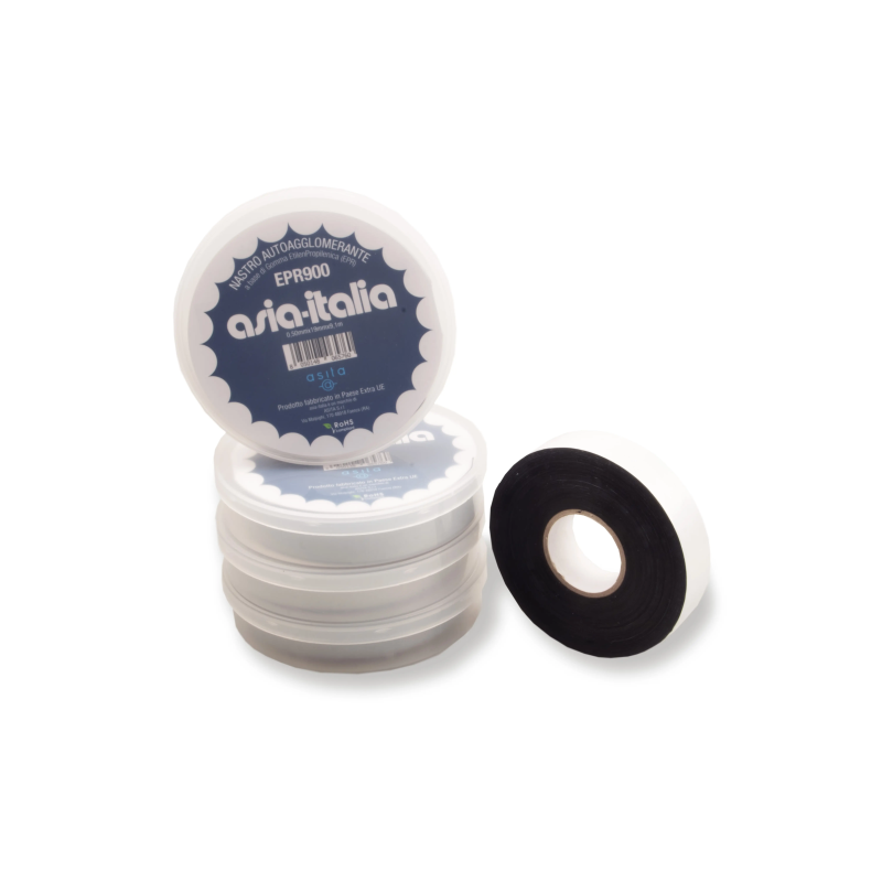 Nastro autoagglom.EPR 0.50mmX19mmX9,1m nero - ASITA EPR900