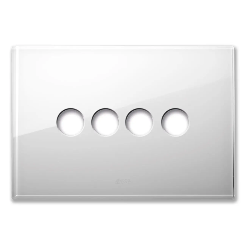 PLACCA NEW STYLE VETRO BIANCA  4COM - AVE 44PVN04BL