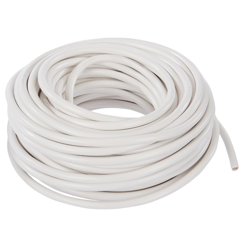 CAVO H03VVF 2X0,50 BIANCO MAT - Cavi H03VVF2X,5BIM