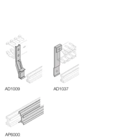 N. 4 SUPPORTI CANALINA ORIZZONTALE - ABB AD1009