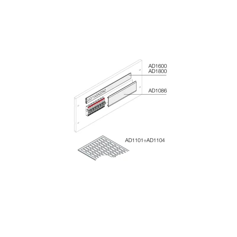 N.20 BINARI+COPERTURA X ETICHETTE 36MOD. - ABB AD1800