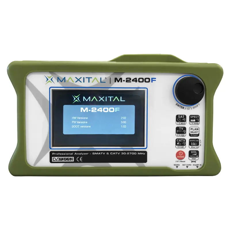 M-2400F Misuratore Prof. DVBS2/T2 + F.O. - Fte Maximal Italia Srl M-2400F