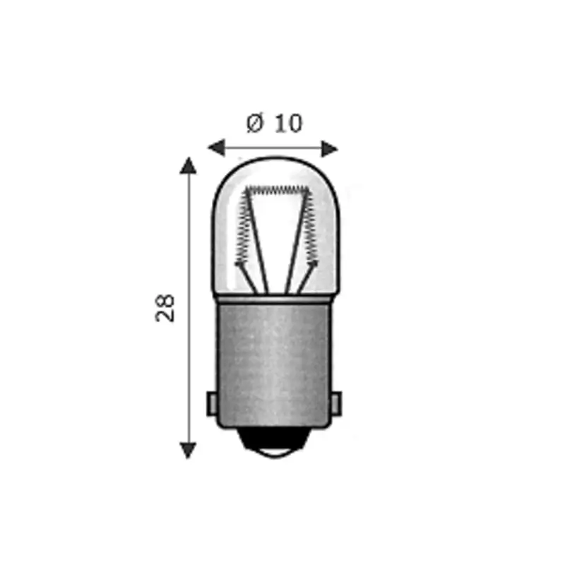 BA9S 10X28 24V 2W - WIMEX 4101119