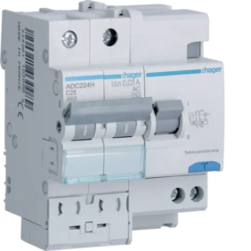 DIFF MAGN 2P 30MA 25A 4.5KA C 4M - HAGER ADC224H