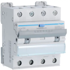 DIFF MAGN 4P 300MA AC 20A 10KA C 4M - HAGER AFQ470H