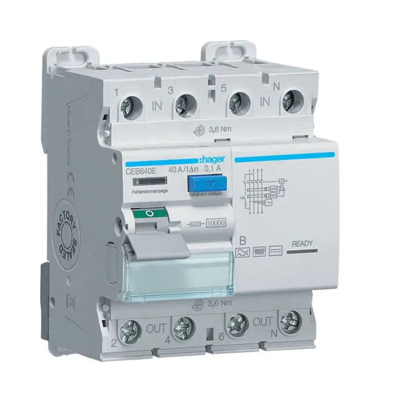 INT DIFF ACC 4P 100MA 40A B 4M - HAGER CEB640E