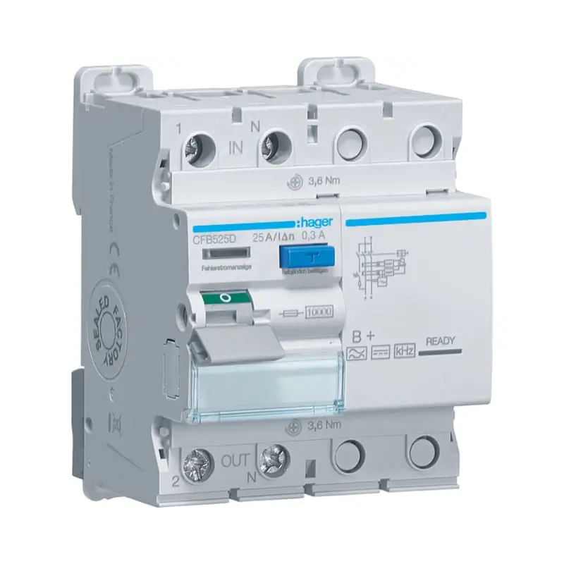 INT DIFF ACC 2P 300MA 25A B+ 4M - HAGER CFB525D