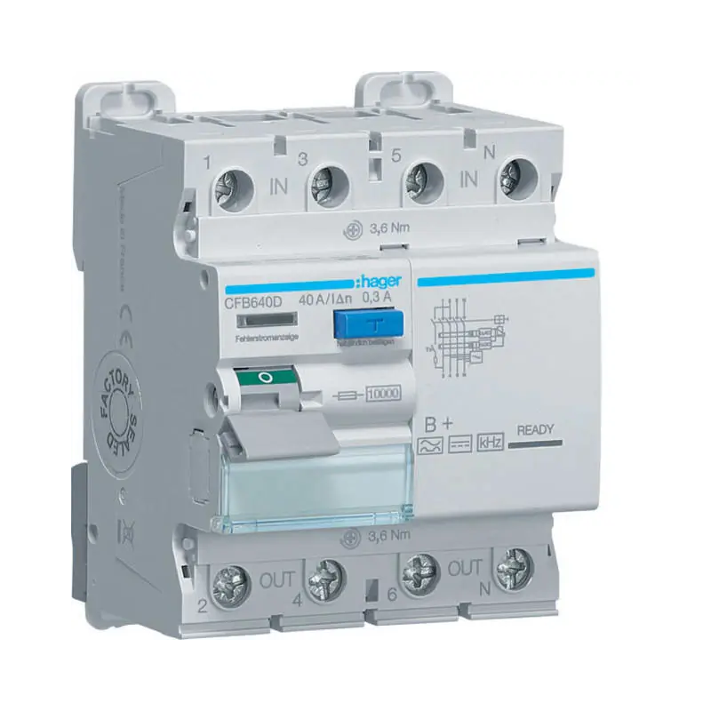 INT DIFF ACC 4P 300MA 40A B+ 4M - HAGER CFB640D