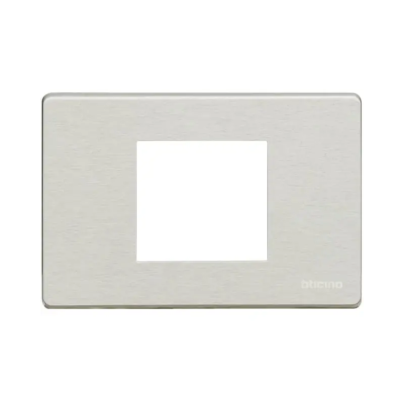 magic - placca 2P centrati alluminio - BTicino 503/23A/AL