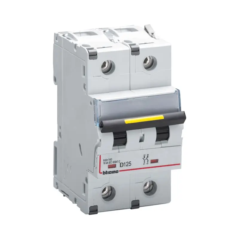 btdin 160 - magnetot 2P curva D 125A 16kA - BTicino FT82D125