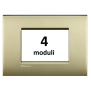 LL - placca 4P oro satinato - BTicino LNC4804OF