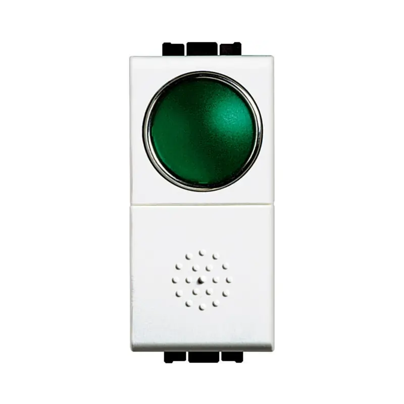 light - pulsante 10A + portalampada verde - BTicino N4038V