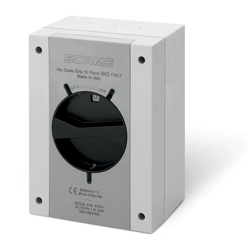 ISOLATORS USO GENERALE 800V dc - 25A - SCAME 590.DCGE0825