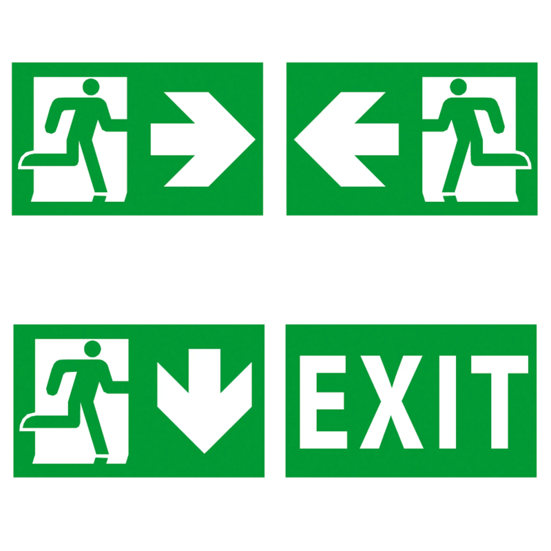 PITTOGRAMMA USCITA EM SX 470 VERDE - DISANO 99513400