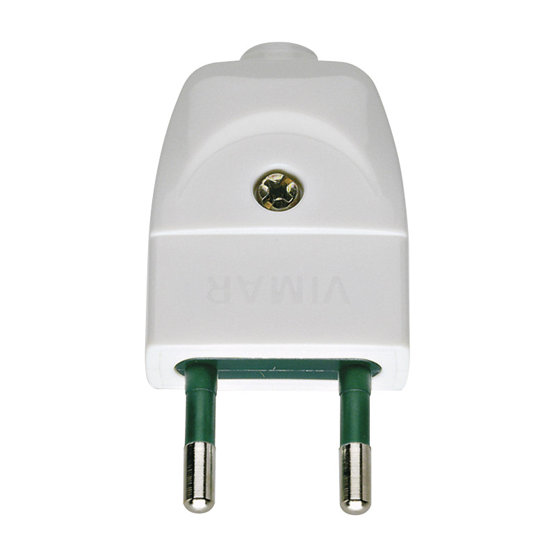 Spina 2P 10A S10 assiale bianco - Vimar 00200.B