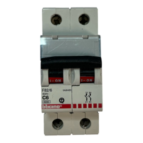btdin60 - magnetotermico 2P  bipolare  6A 6kA - BTicino F82/6