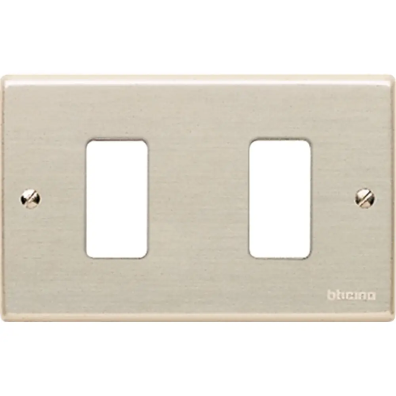 magic - placca con viti a 2 posti oxidal - BTicino 503/2