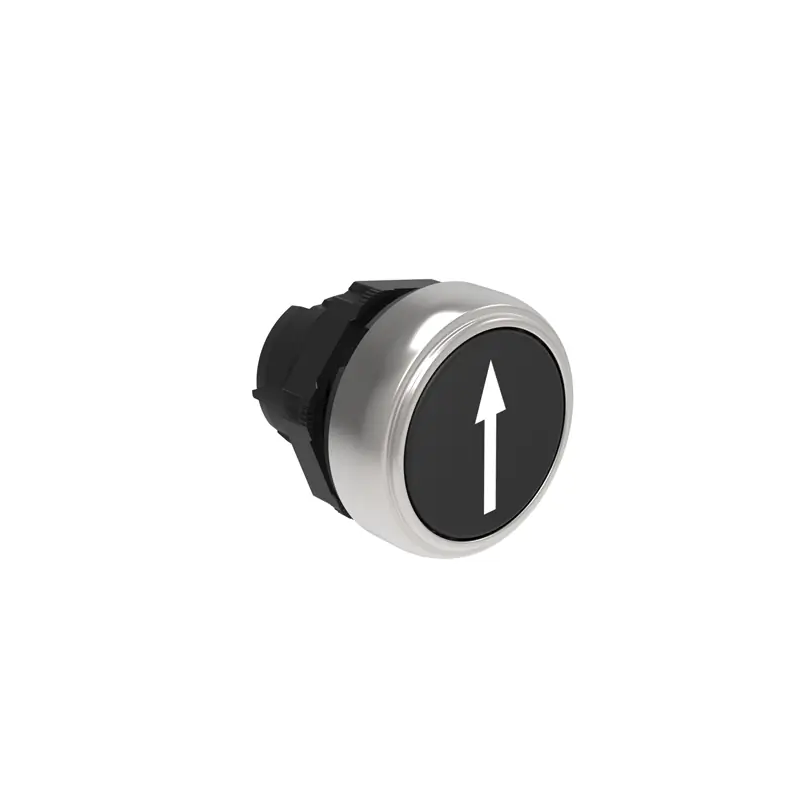 PULSANTE RASATO NERO FR.SAL.DISC. - LOVATO LPCB1152