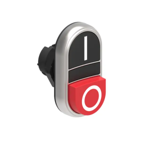 PULSANTE DOPPIO NERO/ROSSO SIMBOLI I-O - LOVATO LPCB7222