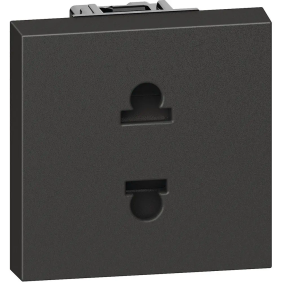 L.NOW - presa 2P 16A euroamericana nero - BTicino KG4125