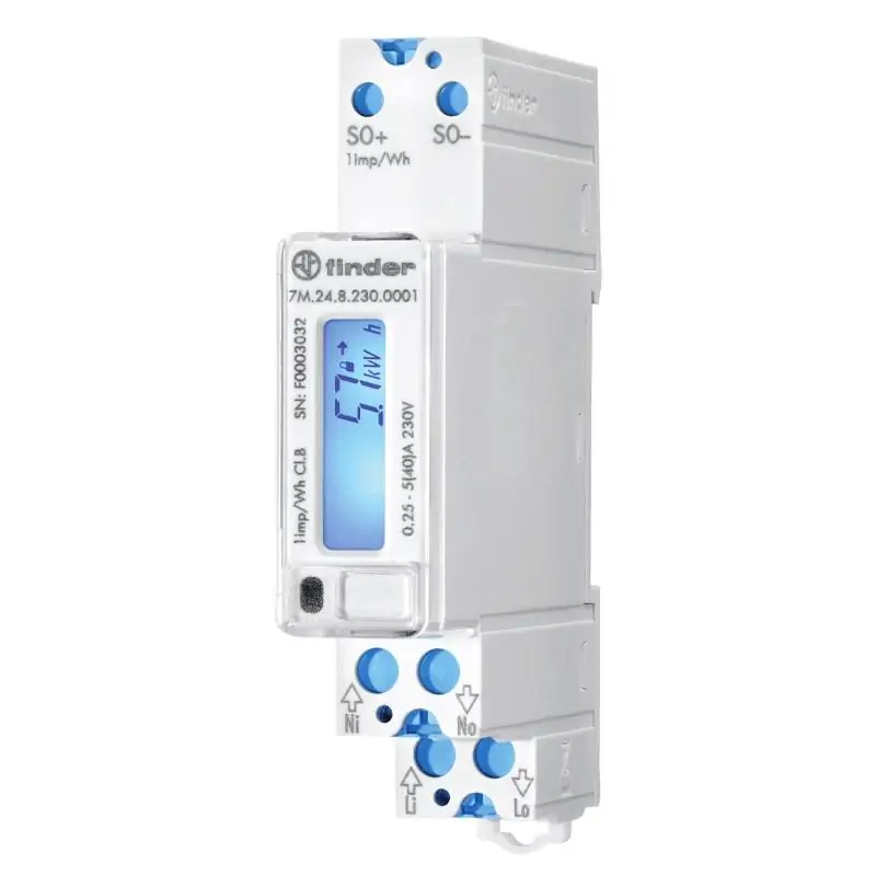 CONTATORE ENERGIA 40A SOLO KW MONOFASE - FINDER 7M2482300001