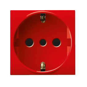 PRESA SCHUKO 2P+T16A ROSSA ANTIB.2M - AVE AB442090TSR