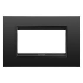 PLACCA LUX 4P METAL NERO SATINATO MONOCH - Gewiss GW16204XM