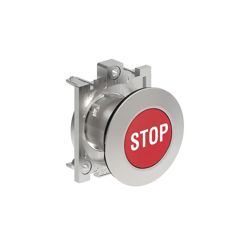 RED FLUSH MET.A FILO PUSH-BUTTON STOP - LOVATO LPFB1134