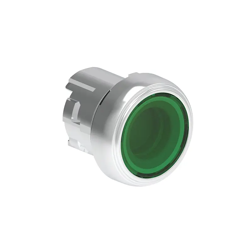 PULSANTE LUMINOSO MET. RASATO VERDE - LOVATO LPSBL103