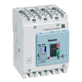 MEGATIKER M3 125 TM  4P 100A 100kA - BTicino T7304L100