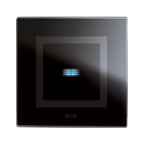 PLACCA 98x98 VETRO NERA TOUCH 1COM. - AVE 44PVTCQ21NAL