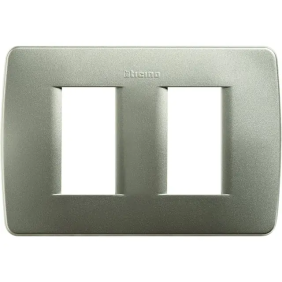 luna - placca modulo 503 2P verde metallo - BTicino C4803/2VM