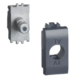 LL - Presa SAT coassiale tipo-F 1M nero - BTicino L4202FN