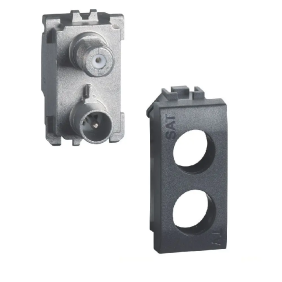 LL - Presa TV-SAT dir. demix 1M nero - BTicino L4214DN