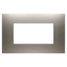 PLACCA EGO 4P ACCIAIO - Gewiss GW16004ST