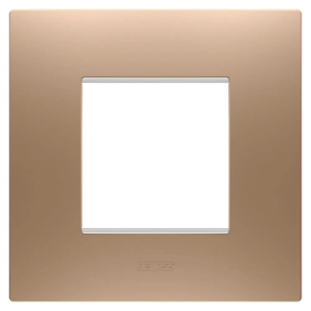 PLACCA EGO INT.2P RAME CHIARO - Gewiss GW16022CS