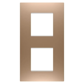 PLACCA EGO INT.2+2P V RAME CHIARO - Gewiss GW16024CS