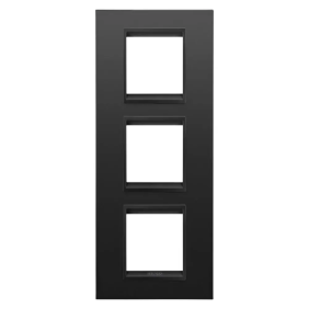 PLACCA LUX INT.2+2+2P V MET.NERO SAT. - Gewiss GW16227XM