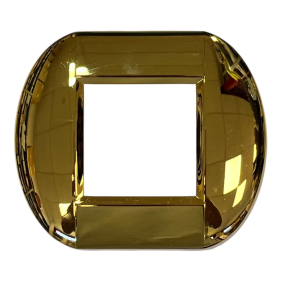 placca tonda 2 moduli - oro - materiale metallo - BTicino LNB4802OC