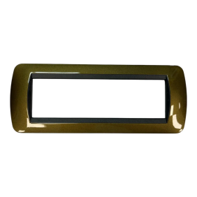 LIVING INT - PLACCA 7 POSTI OCRO METALLIC - BTicino L4807OT