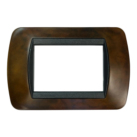 LIVING INT - PLACCA 3P LEGNO RADICA DI NOCE - BTicino L4803LRN