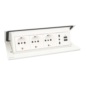 incara - pop-up 2xP30 + P17/11 + USB C PD w - BTicino 150483NW