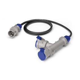 ADATTATORE 2x2P+T 220V 16A IP44 CAVO 2m - SCAME 600.2015-062