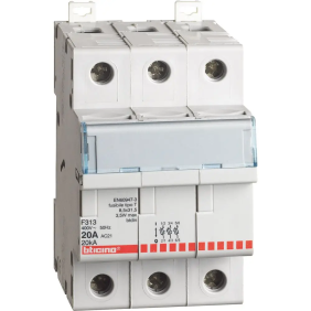 btdin - portafusibile sezionabile 3P 20A - BTicino F313