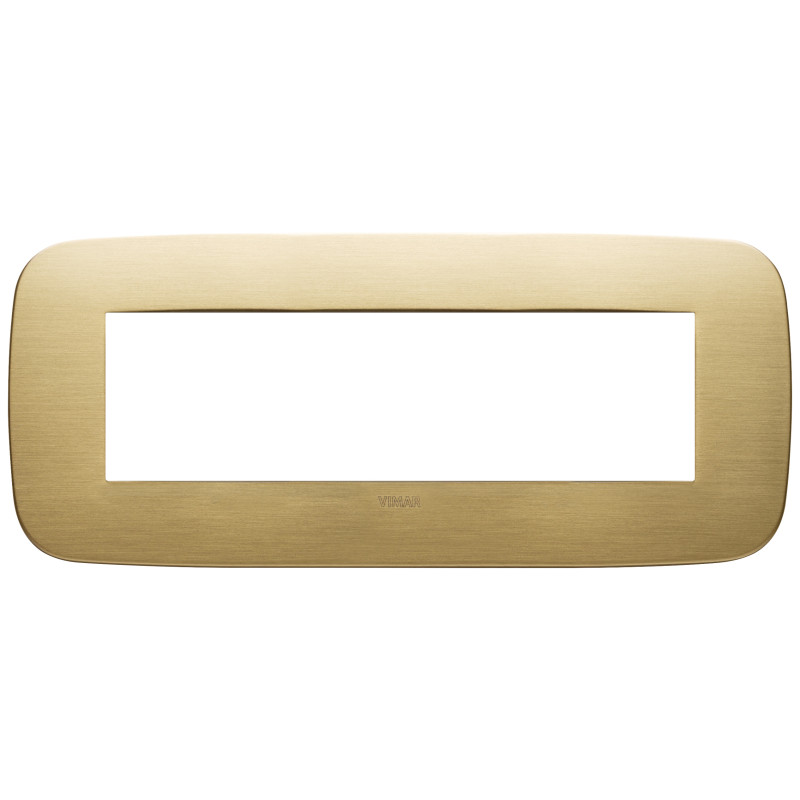 Placca Round 7M ottone spazzolato - Vimar 19687.12.01