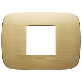 Placca Round 2MC ottone spazzolato - Vimar 19682.12.01