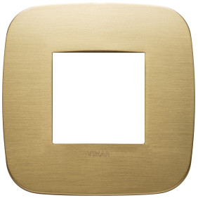 Placca Round 2M ottone spazzolato - Vimar 19672.12.01